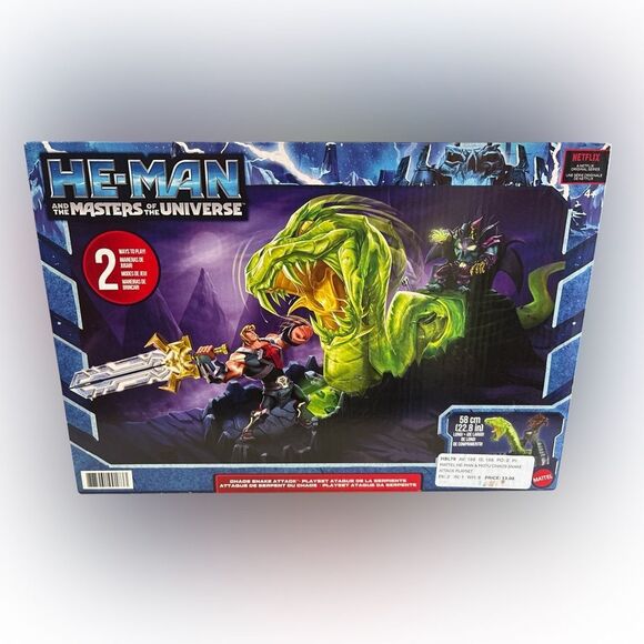 Nwt Mattel He-Man Battle Set with Green Dragon - Picture 1 of 2